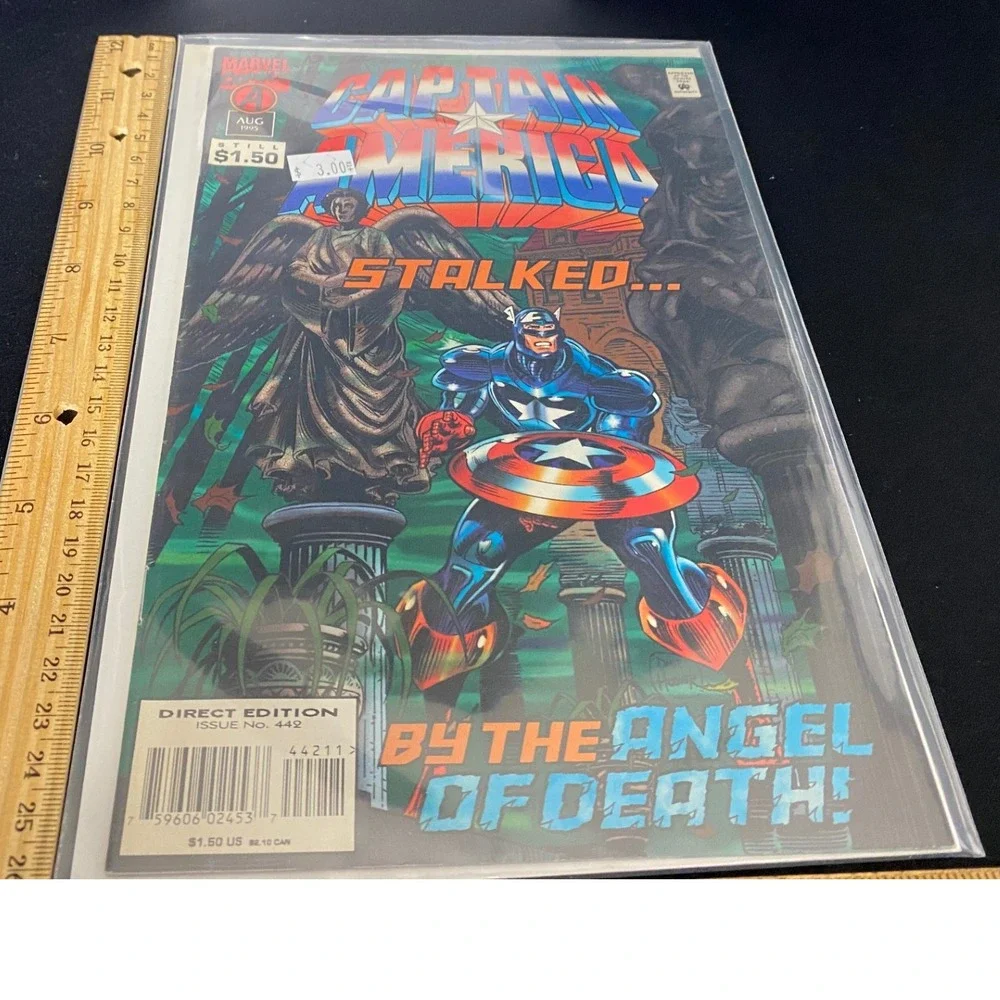 Captain America Comic Book Issue 442 By The Angel Of Death Direct Edition Marvel
